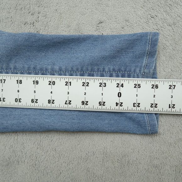 VGS Jeans Women's 10 Blue Mid-Rise Roll Up Skinny Denim 26" Inseam Distressed - Picture 3 of 15